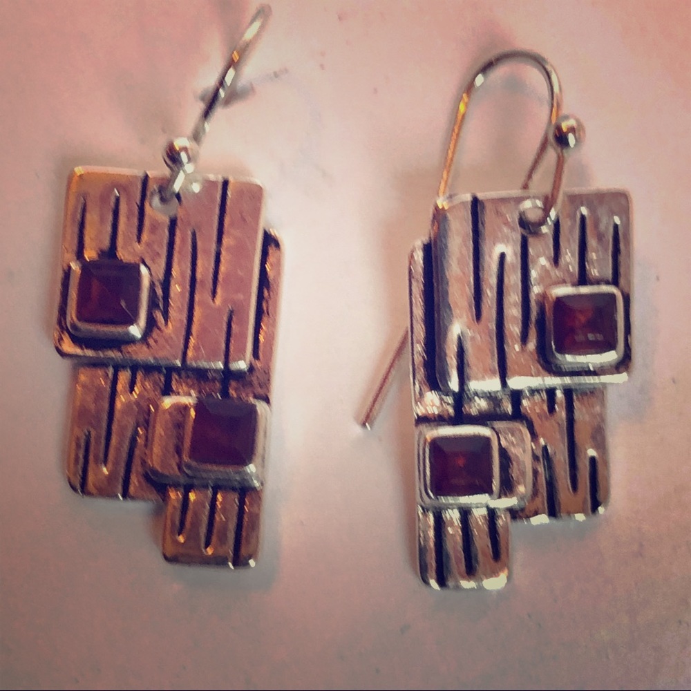 Modern abstract pierced earrings